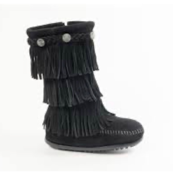 Minnetonka 3 layers girls boots size 8 - Picture 5 of 7